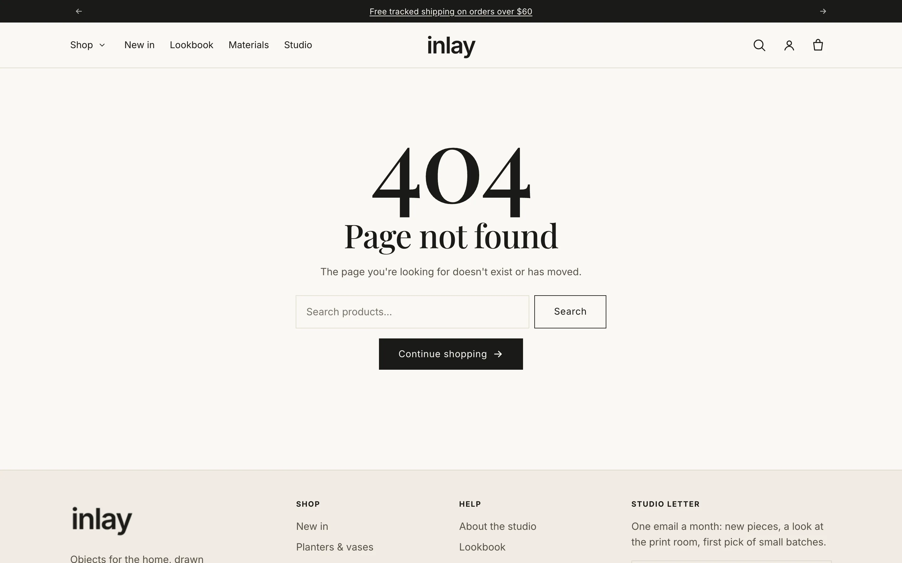 The 404 page