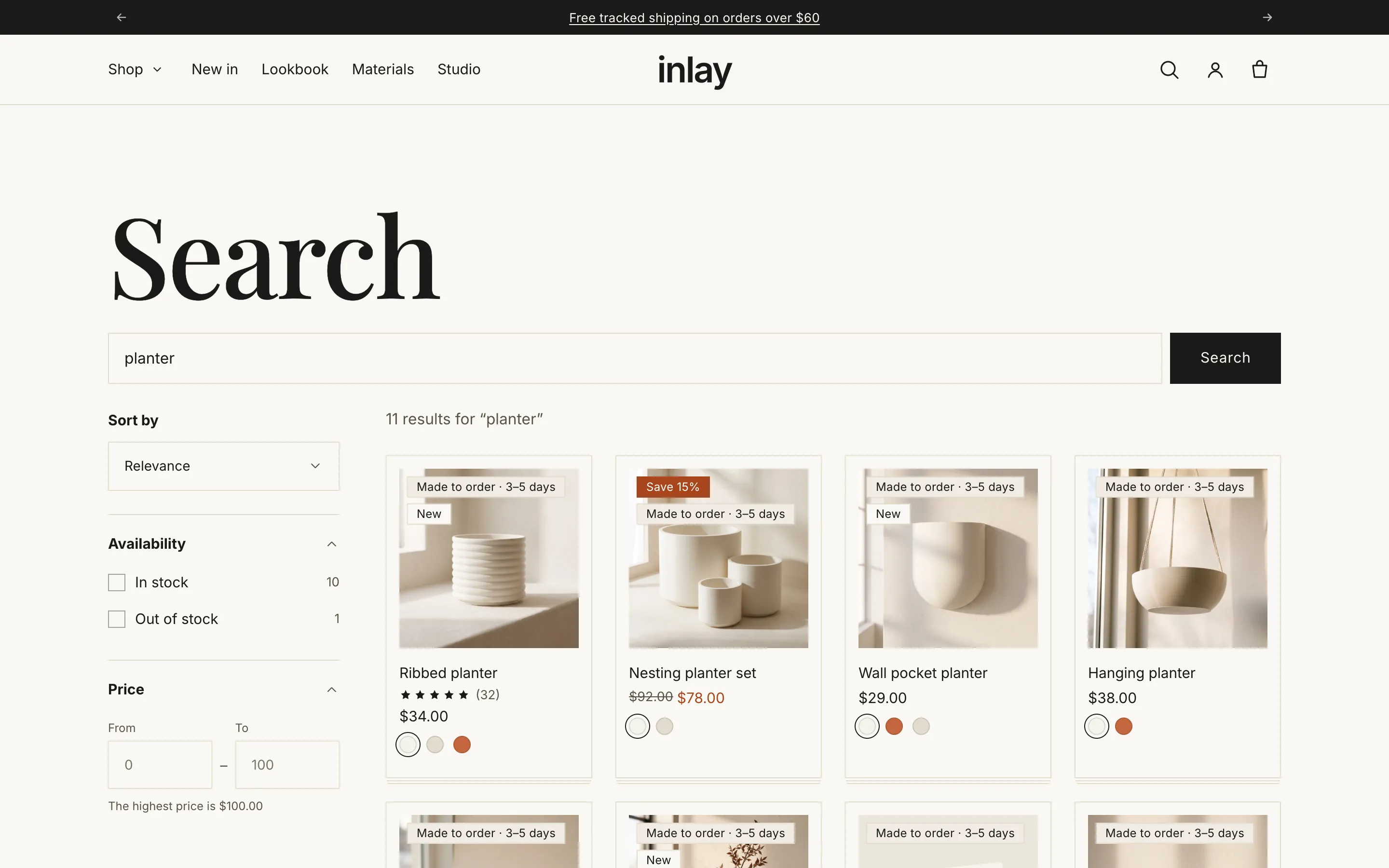 Search results